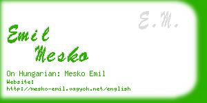 emil mesko business card